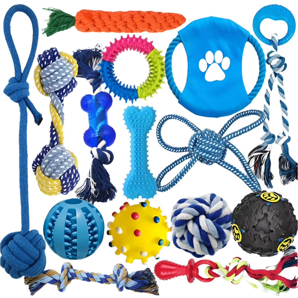 15 Dog Chew Toy Set