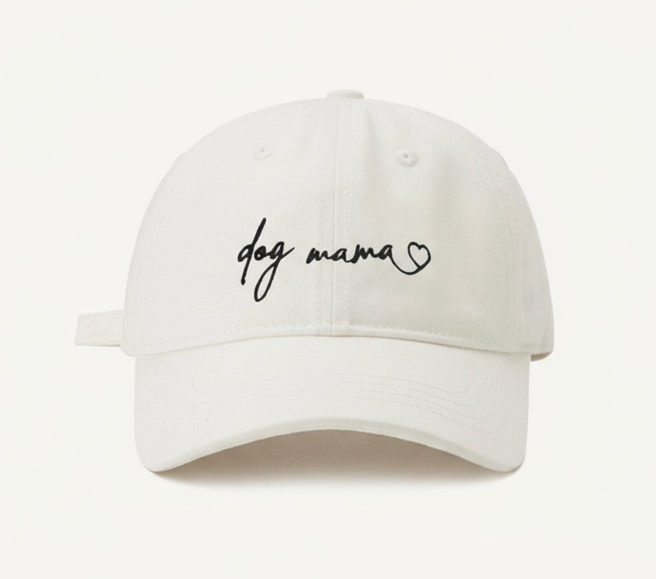 Dog Mom Hat - White