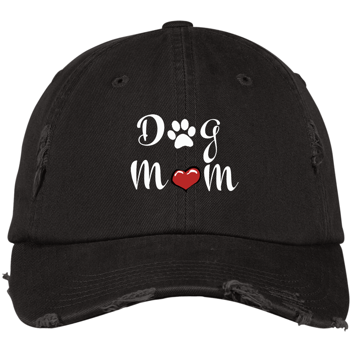 Dog Mom Distressed Hat
