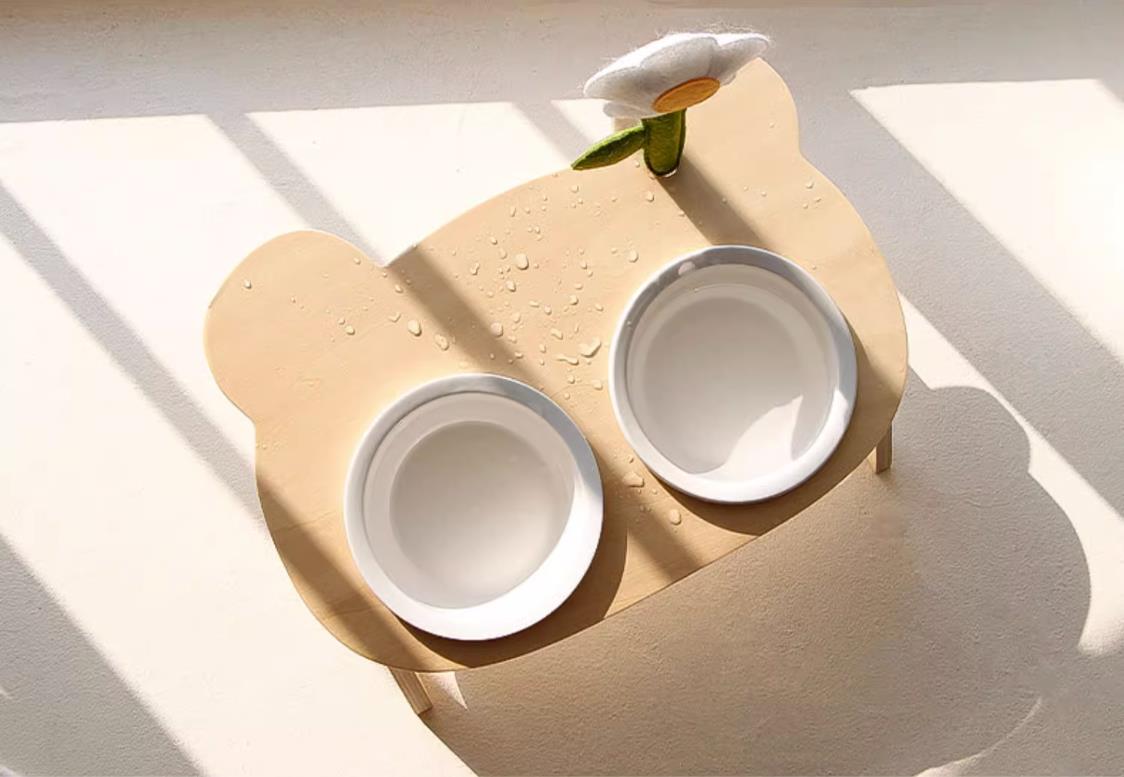 Tilted 2-1 Pet Bowl & Stand