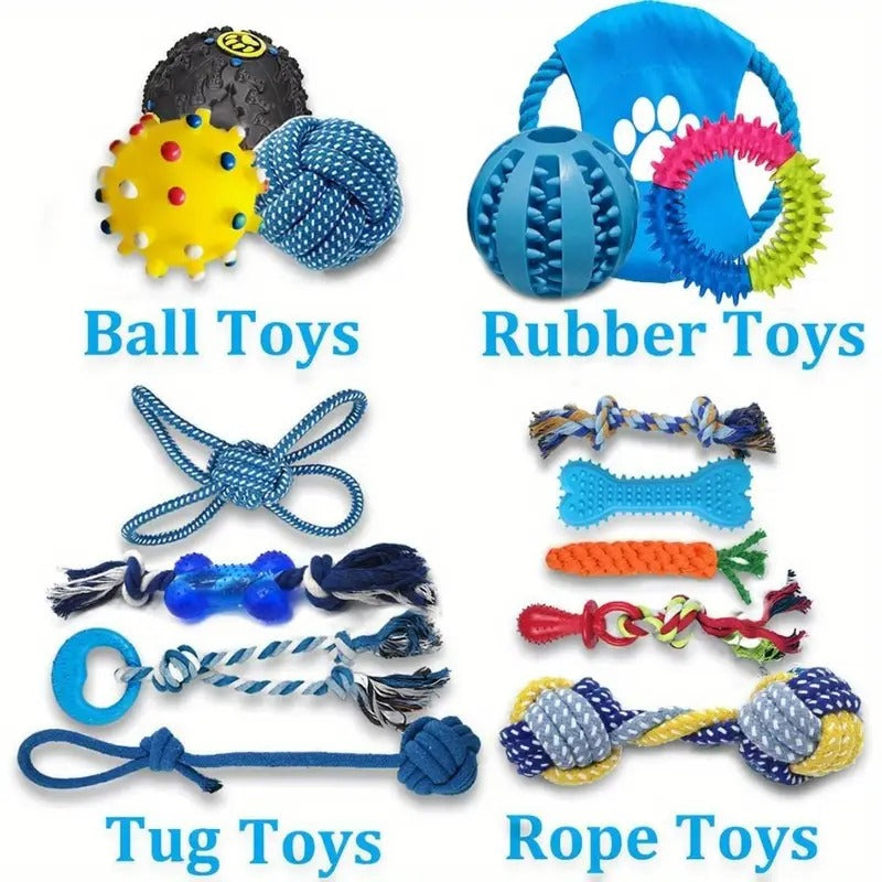 15 Dog Chew Toy Set